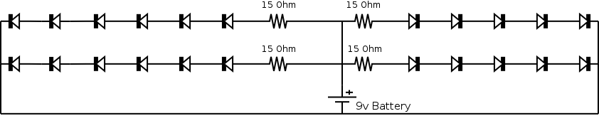 Schematic of the LED circuit
