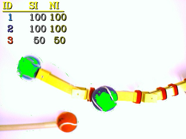 Screenshot of Narcissus detecting the color marker as being attached to itself.